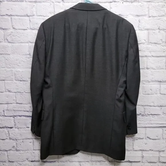 Daniel Cremieux Loro Piana Blazer Sz 41R Black Sport Coat Jacket Formal Business